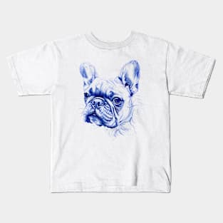 french bulldog pencil drawing [Black line], act 4 Kids T-Shirt